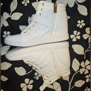 Unisex G By Guess White High-Top Sneakers